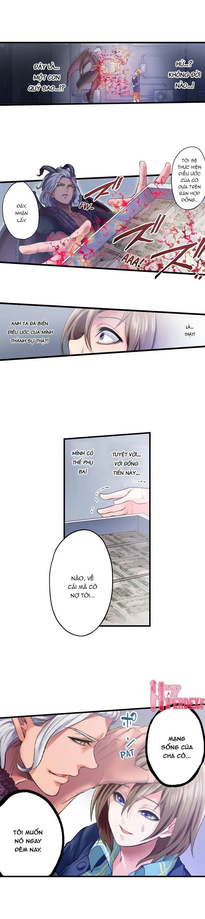 HentaiVN.net - Ảnh 3 - Hợp đồng của quỷ Satan [Made a Pact With a Demon: He Took My Virginity] - Chapter 2: Món nợ