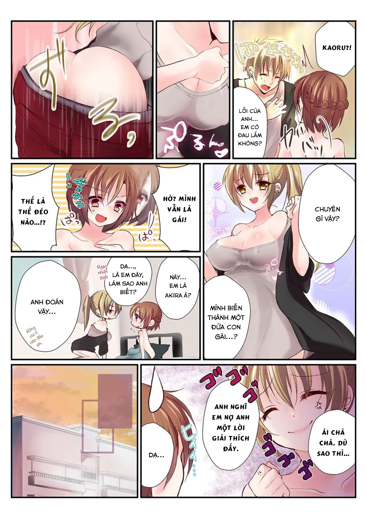 HentaiVN.net - Ảnh 11 - Điều tôi muốn làm khi là con gái! [女の身体でシたいこと！; Onna no Karada de Shitai Koto!; Onna No Karada De Shitai Koto! ~♂⇔♀ Kaikan Irekawari Life~] - Chap 1.1