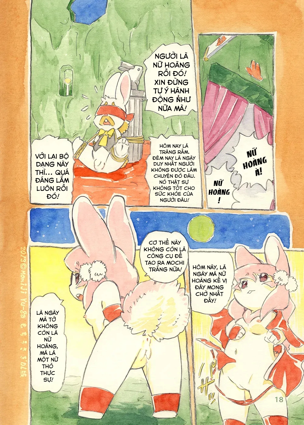 HentaiVN.net - Ảnh 17 - Tôi Và Nữ Hoàng Thỏ Mochi - Oneshot