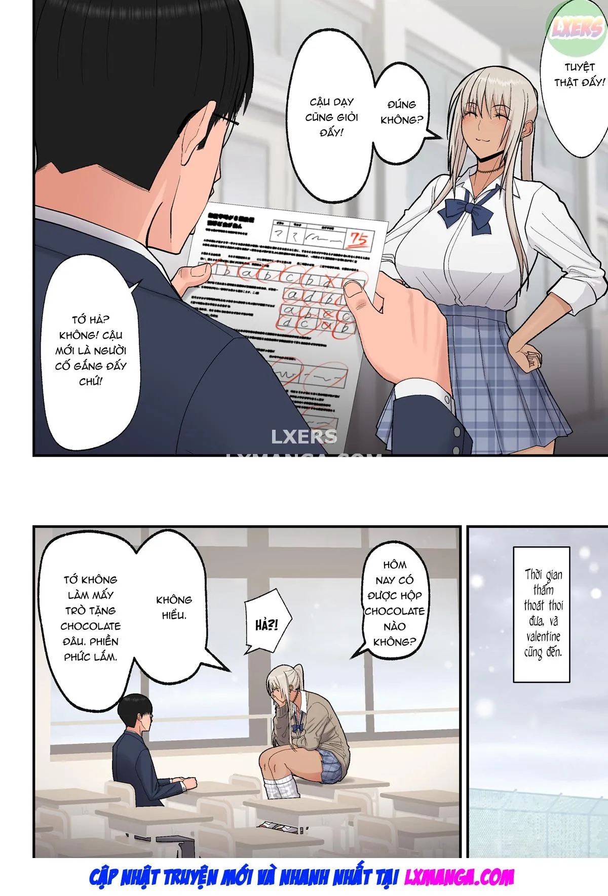 HentaiVN.net - Ảnh 7 - Class no Kinpatsu Kyonyuu Gal to Itya Love Ecchi suru Hanashi - Oneshot