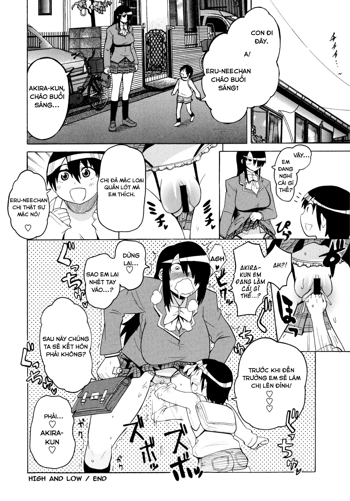 HentaiVN.net - Ảnh 21 - Cậu nhóc hàng xóm nghịch ngợm của tôi [High and low] - Chap 1 - Bà chị hàng xóm