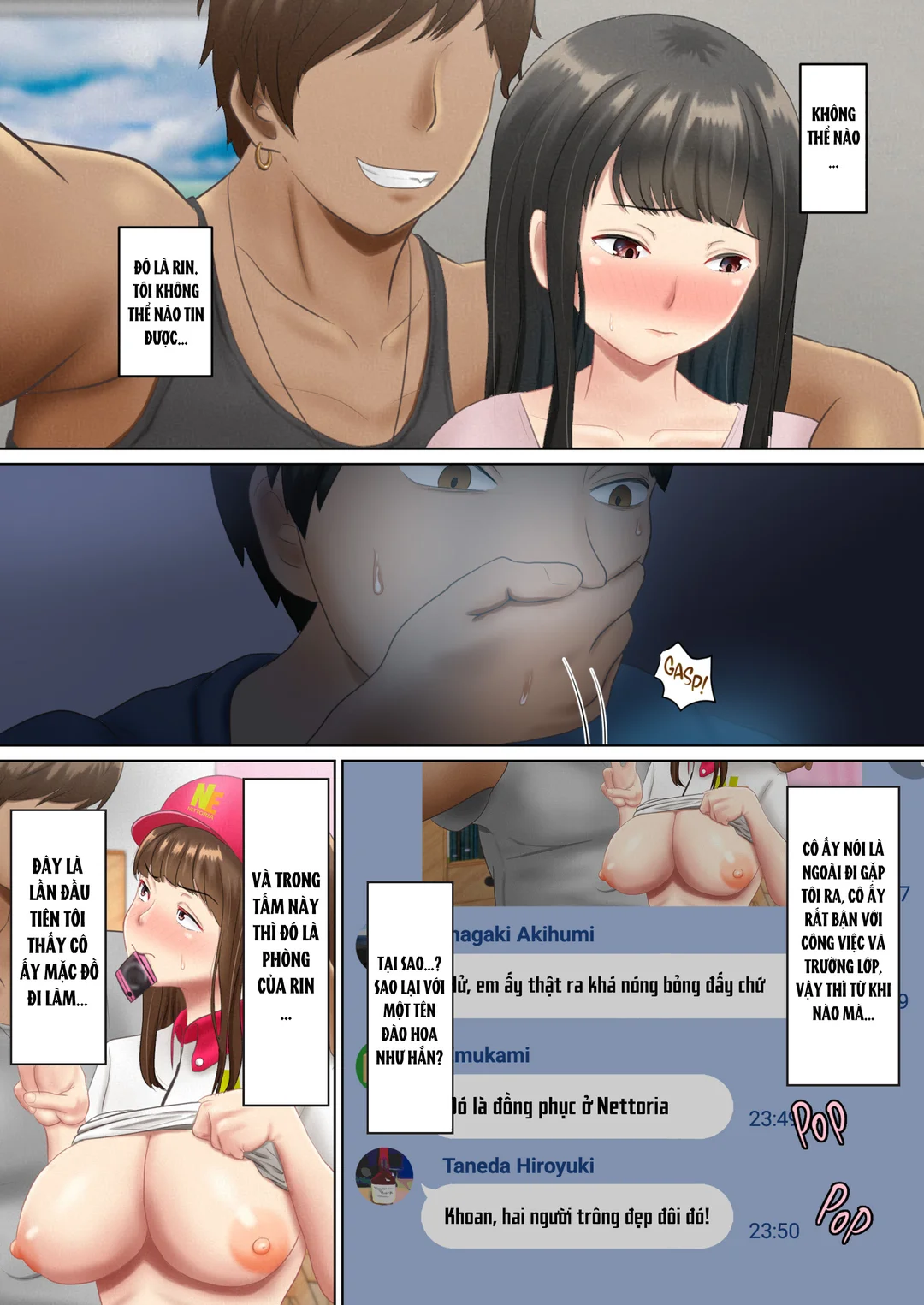 HentaiVN.net - Ảnh 18 - Đoạn clip của bạn gái trong nhóm chat NTR - Oneshot