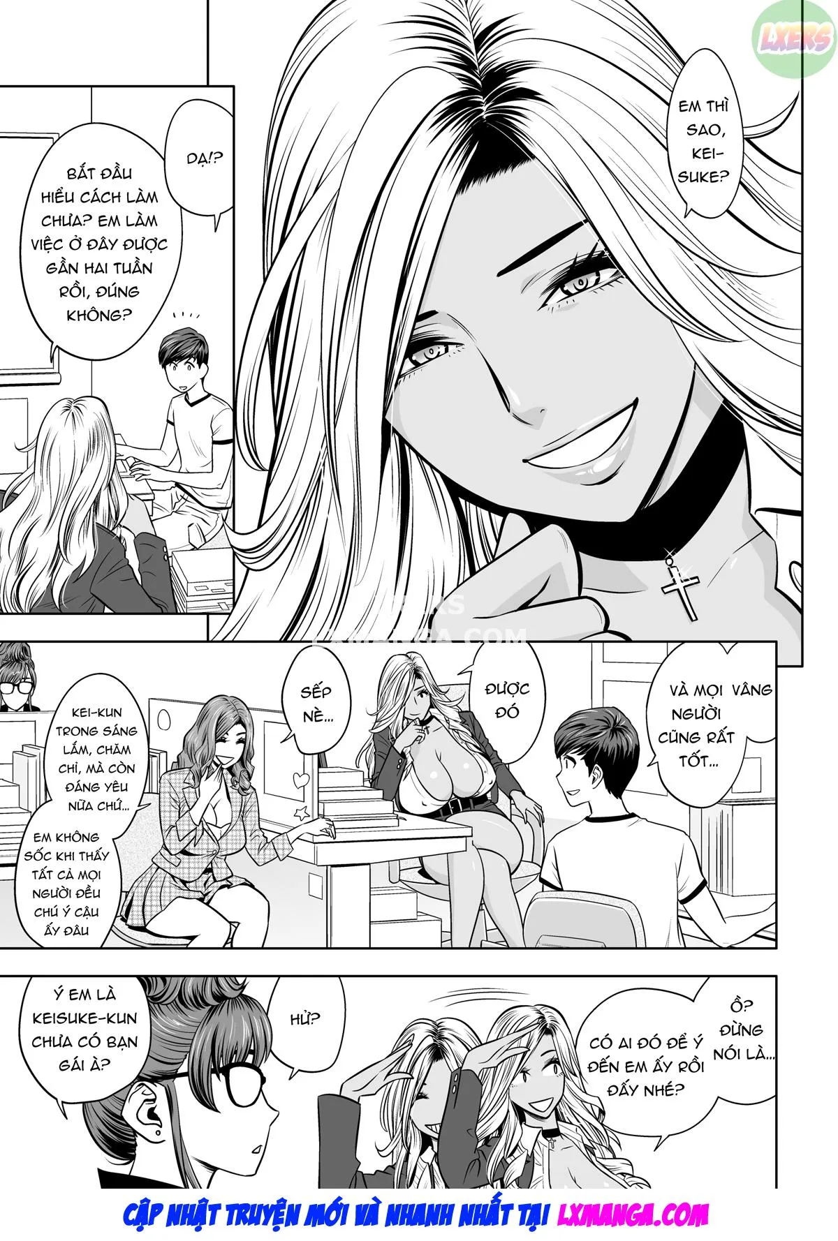 HentaiVN.net - Ảnh 25 - Gal Boss and the Harem Office - Chap 1