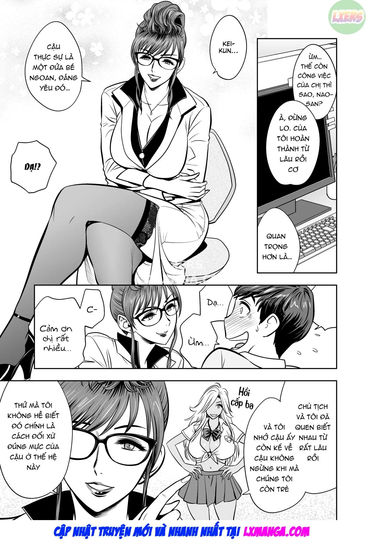 HentaiVN.net - Ảnh 12 - Gal Boss and the Harem Office - Chap 2