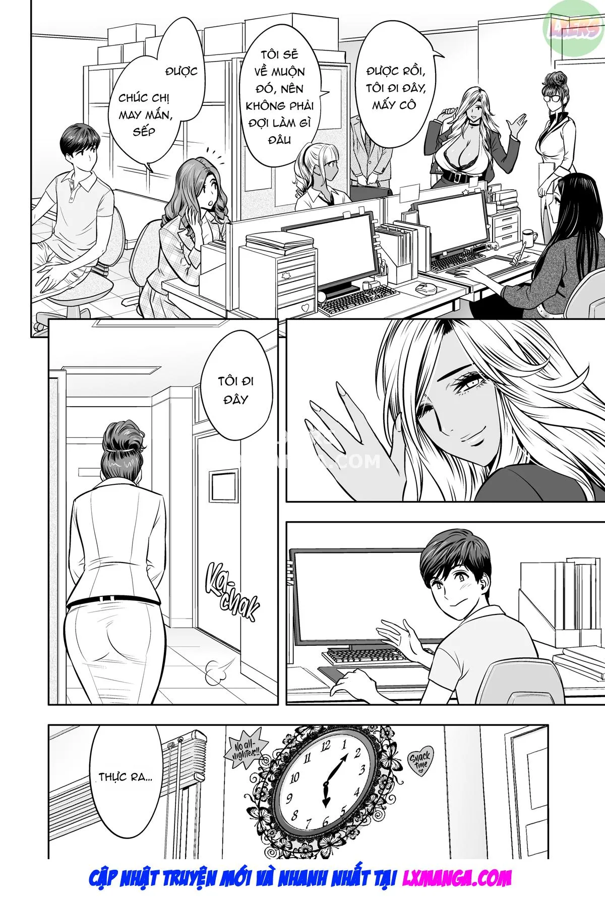 HentaiVN.net - Ảnh 7 - Gal Boss and the Harem Office - Chap 2