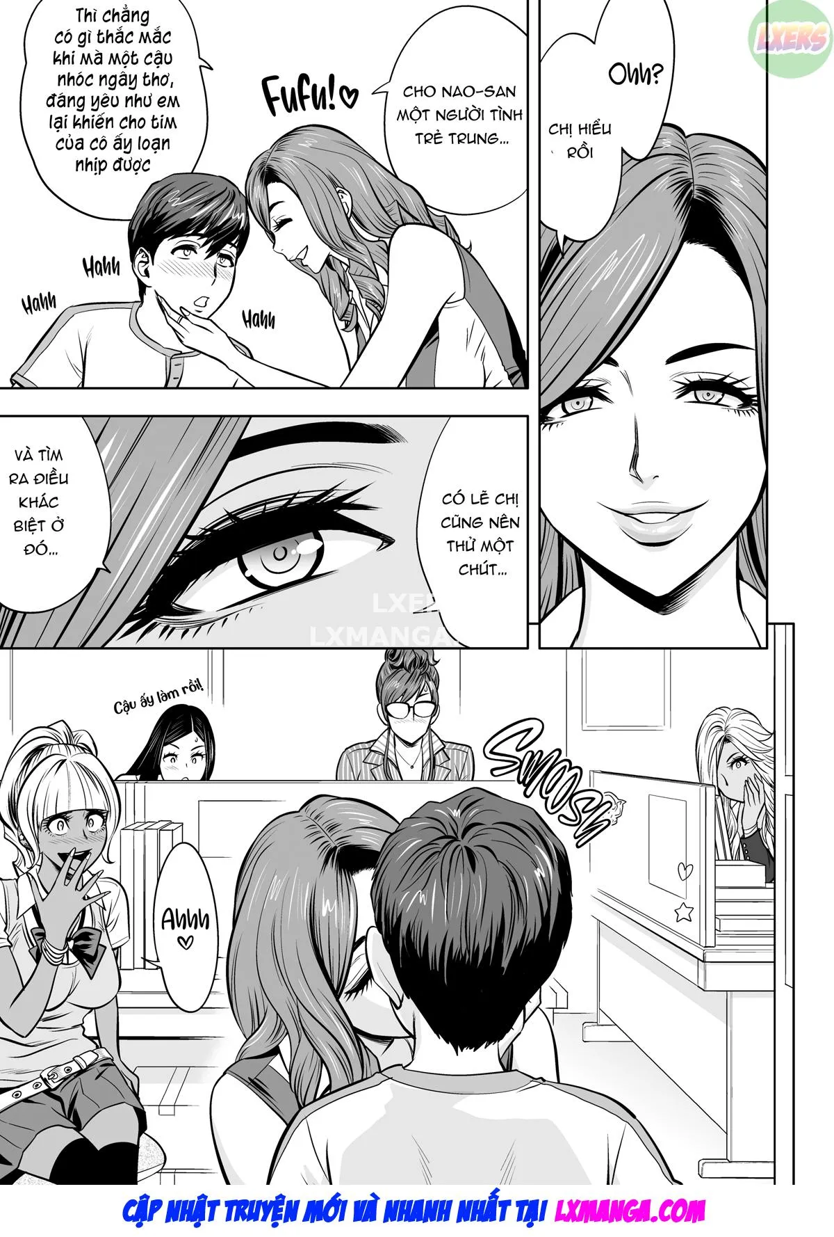 HentaiVN.net - Ảnh 10 - Gal Boss and the Harem Office - Chap 3