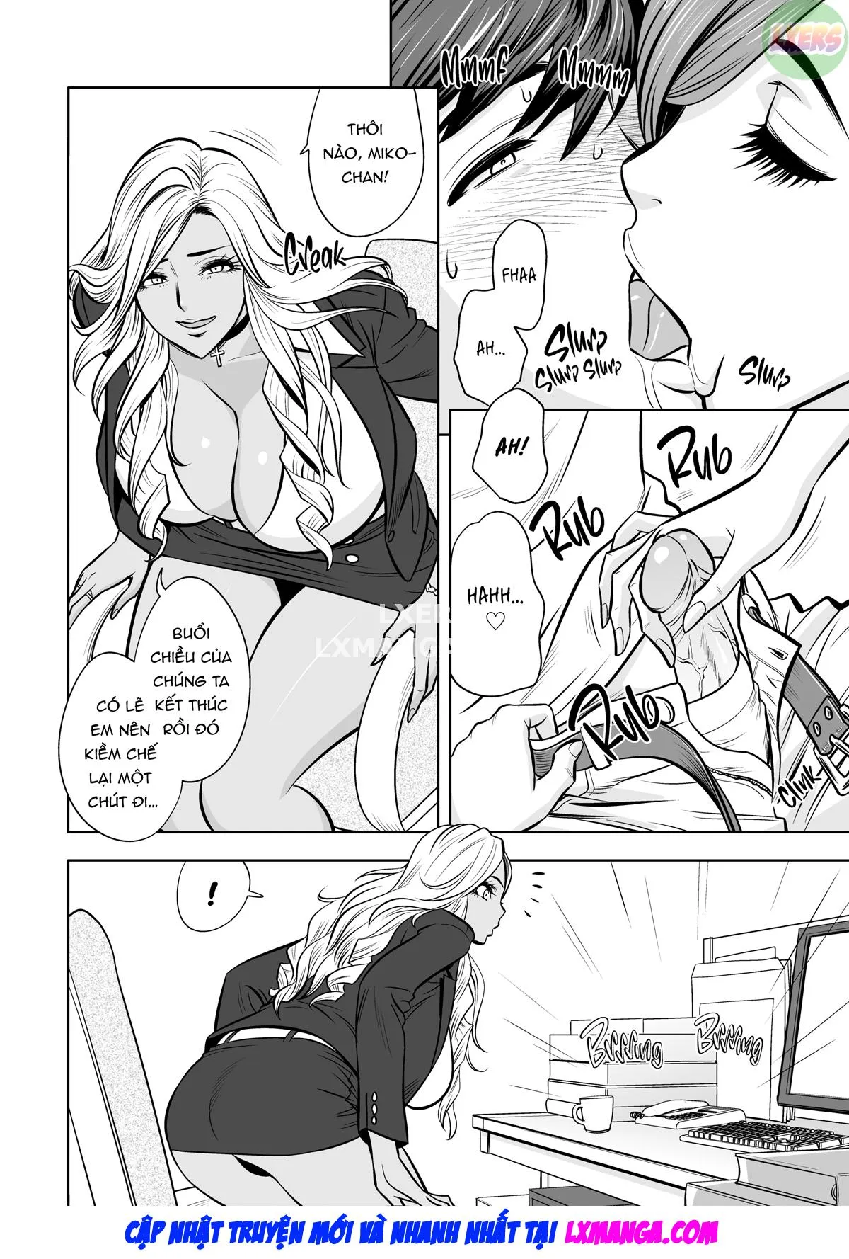 HentaiVN.net - Ảnh 13 - Gal Boss and the Harem Office - Chap 3