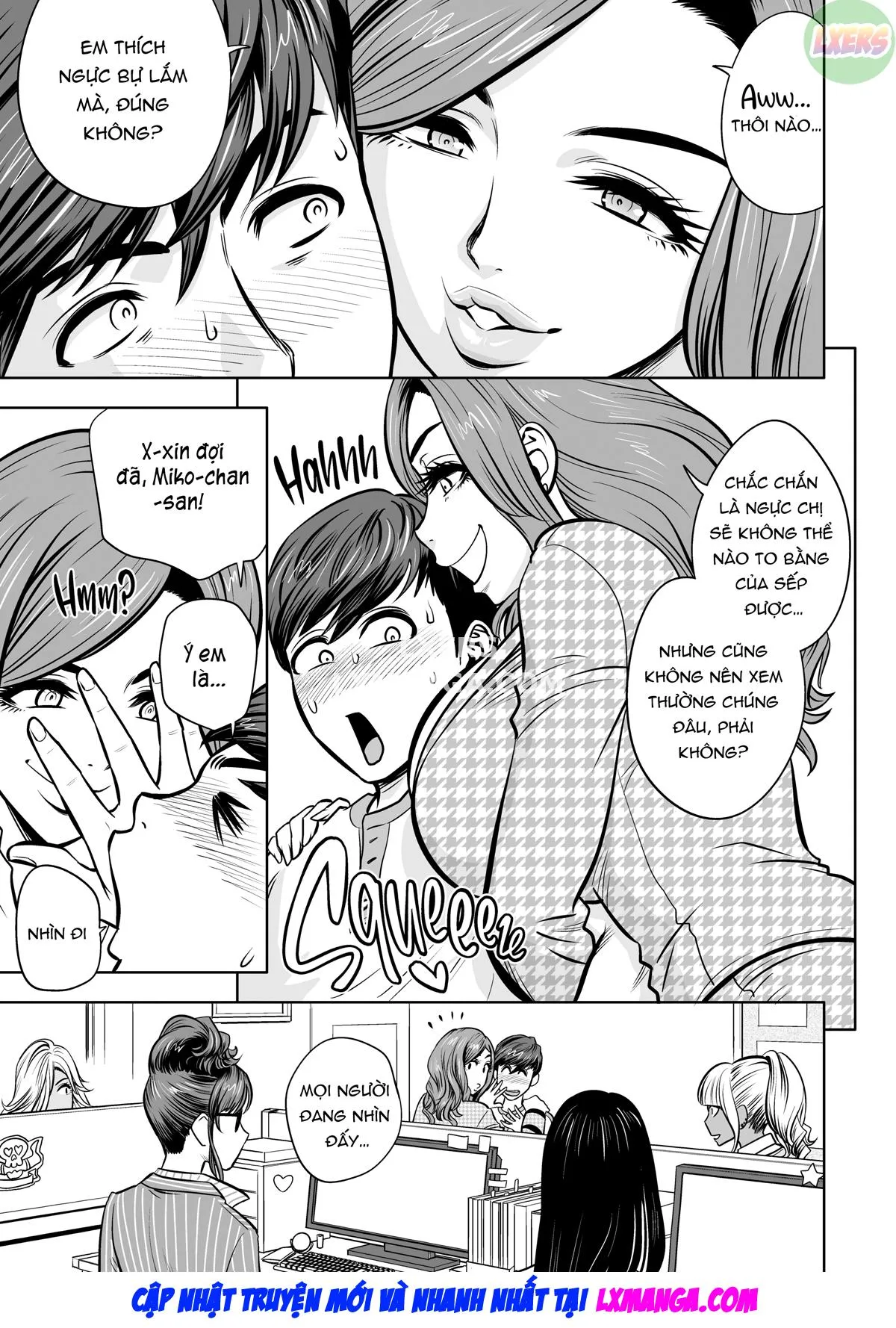 HentaiVN.net - Ảnh 6 - Gal Boss and the Harem Office - Chap 3