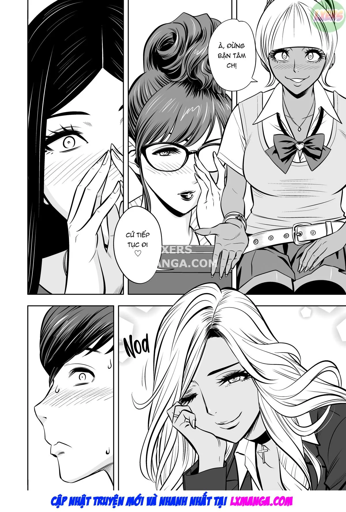 HentaiVN.net - Ảnh 7 - Gal Boss and the Harem Office - Chap 3