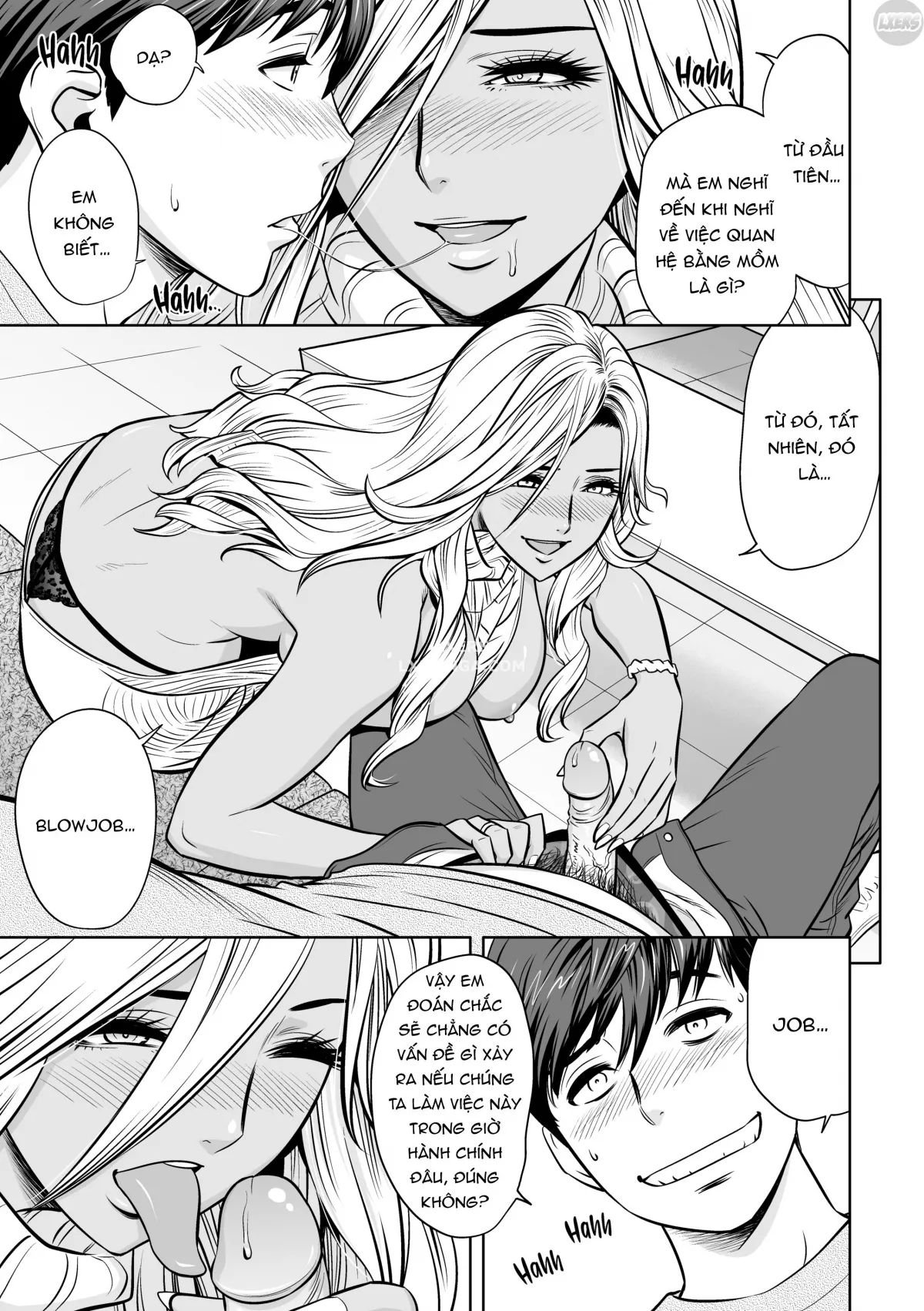 HentaiVN.net - Ảnh 12 - Gal Boss and the Harem Office - Chap 4