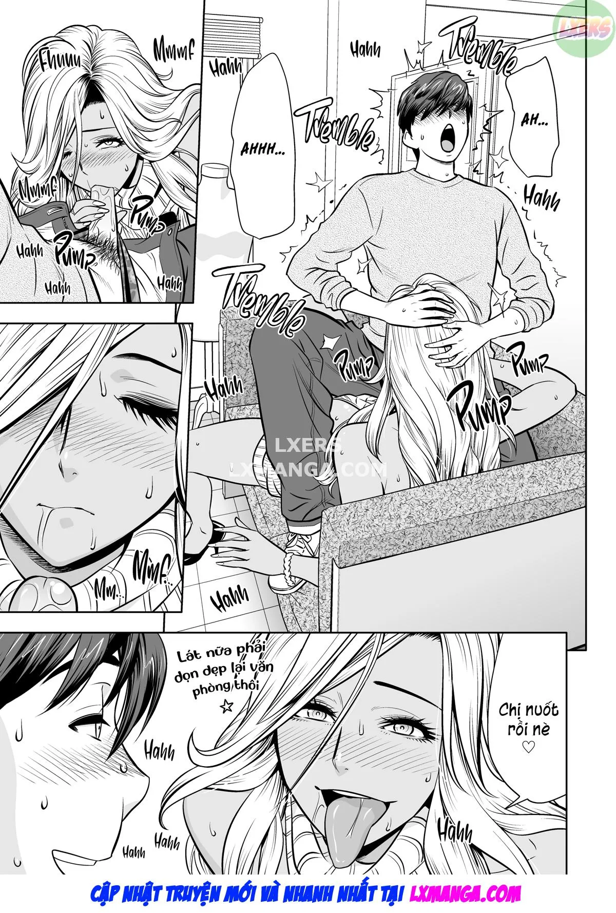HentaiVN.net - Ảnh 16 - Gal Boss and the Harem Office - Chap 4
