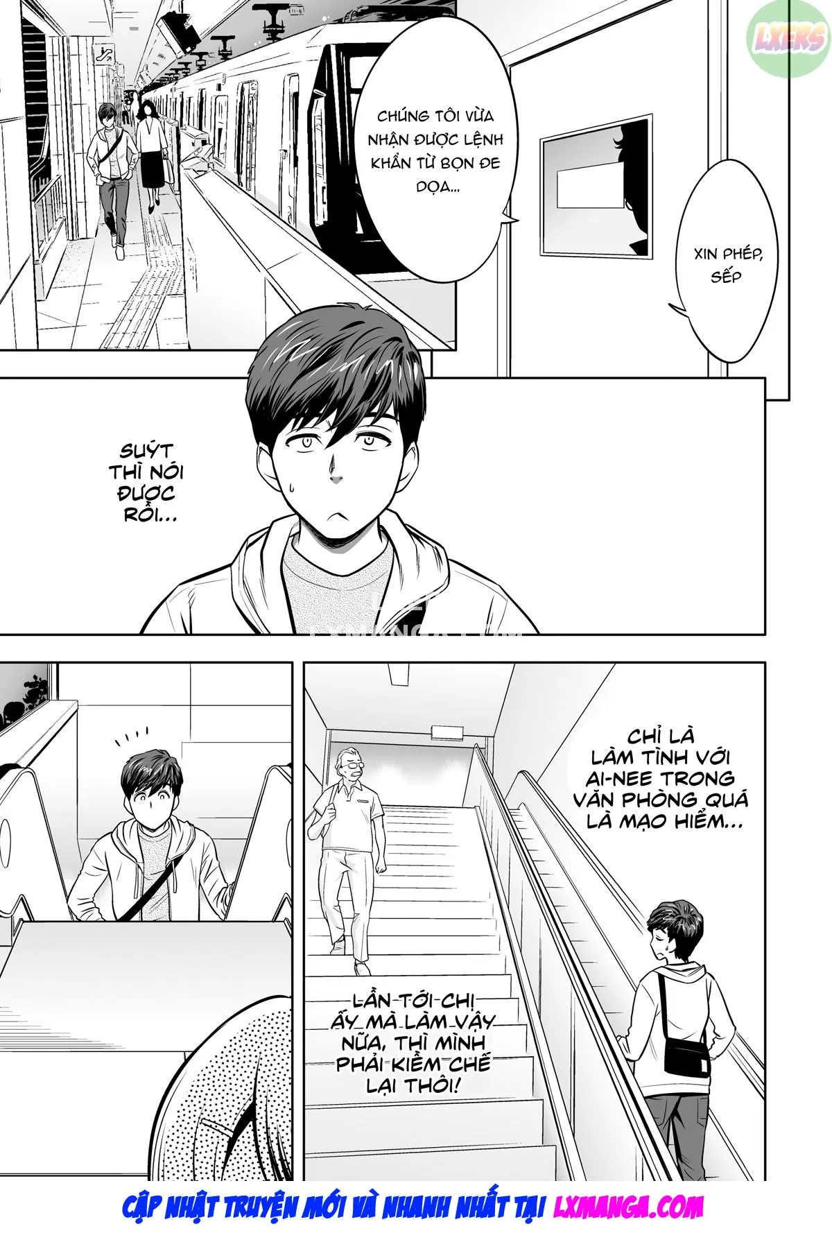 HentaiVN.net - Ảnh 18 - Gal Boss and the Harem Office - Chap 4