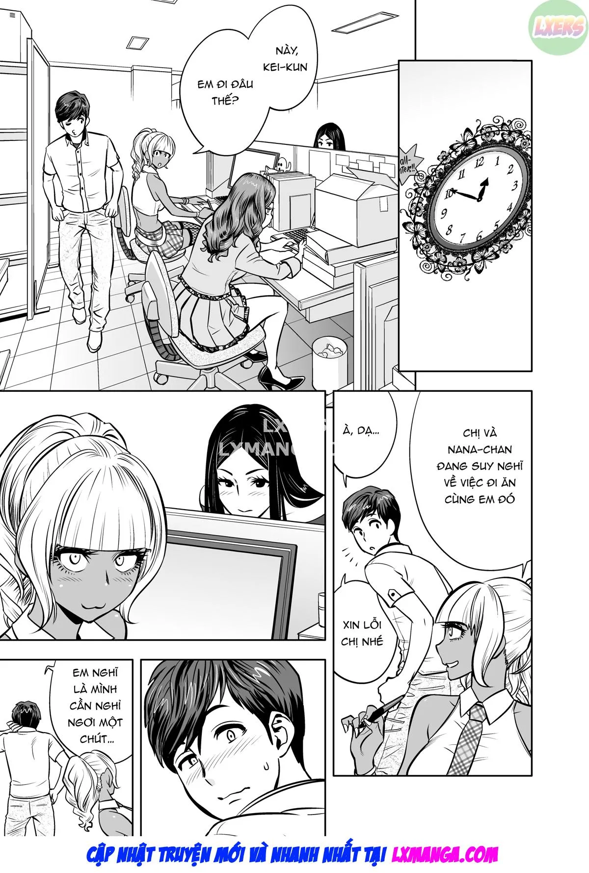 HentaiVN.net - Ảnh 14 - Gal Boss and the Harem Office - Chap 6