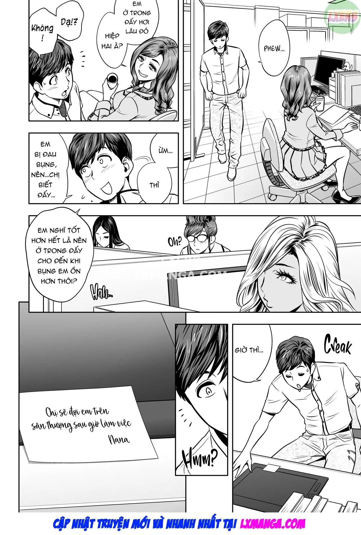 HentaiVN.net - Ảnh 21 - Gal Boss and the Harem Office - Chap 6