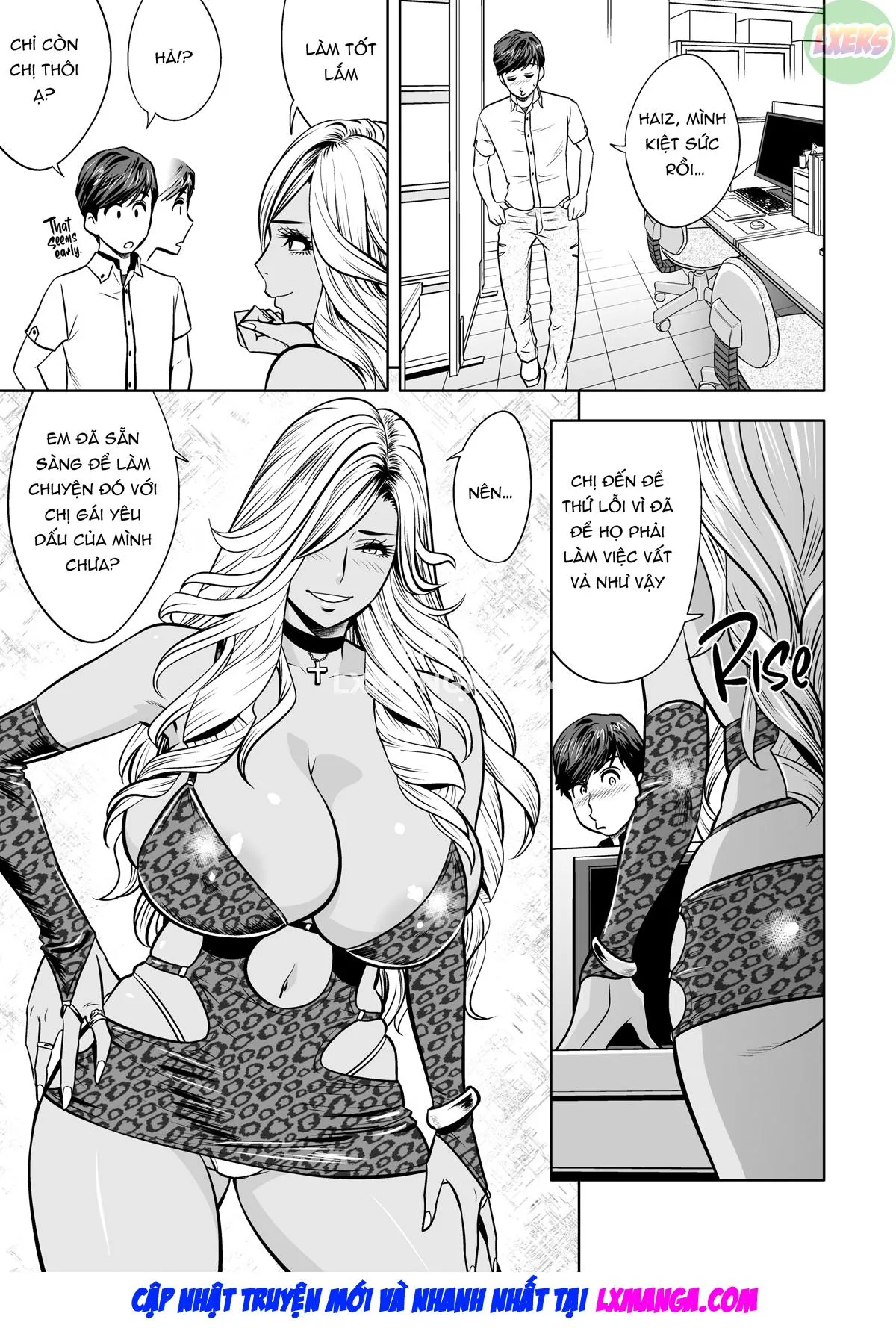 HentaiVN.net - Ảnh 28 - Gal Boss and the Harem Office - Chap 6