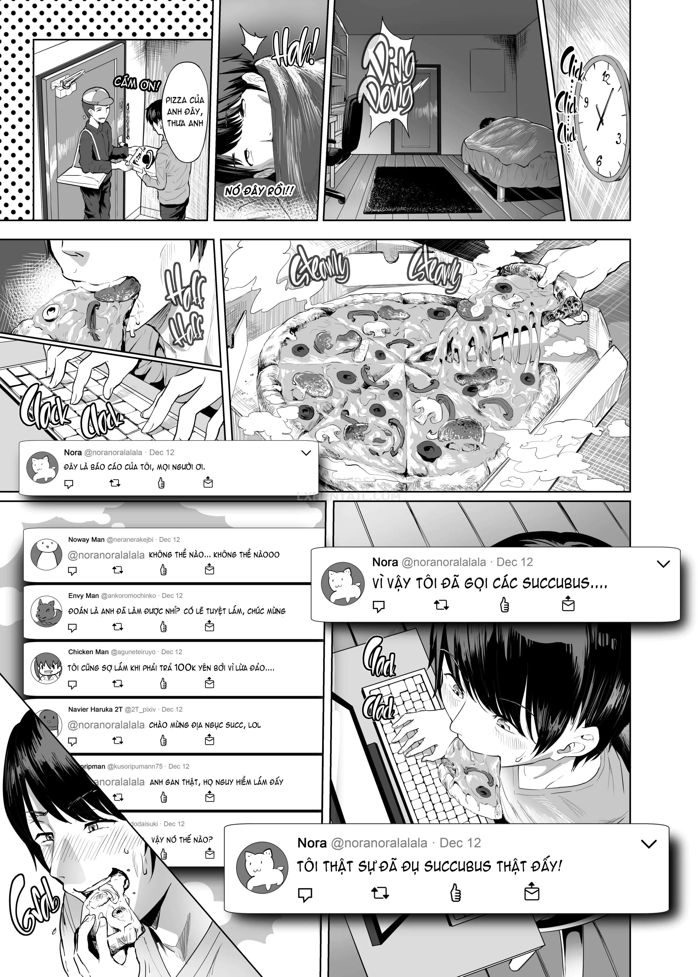 HentaiVN.net - Ảnh 5 - Succubus☆Delivery!! - Chap 1 - My Report on the Time I Called a Pair of Succubus Call Girls