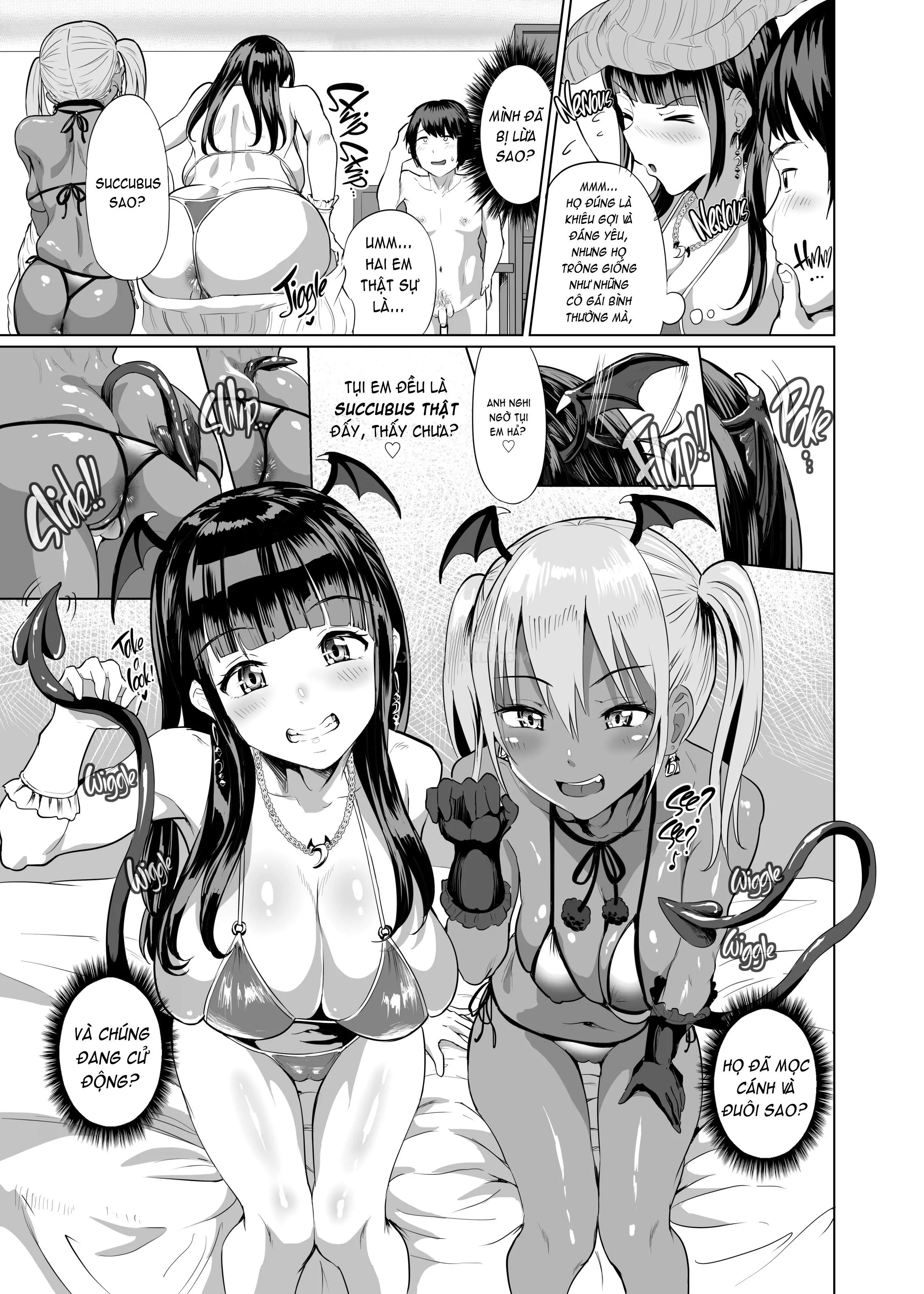 HentaiVN.net - Ảnh 7 - Succubus☆Delivery!! - Chap 1 - My Report on the Time I Called a Pair of Succubus Call Girls