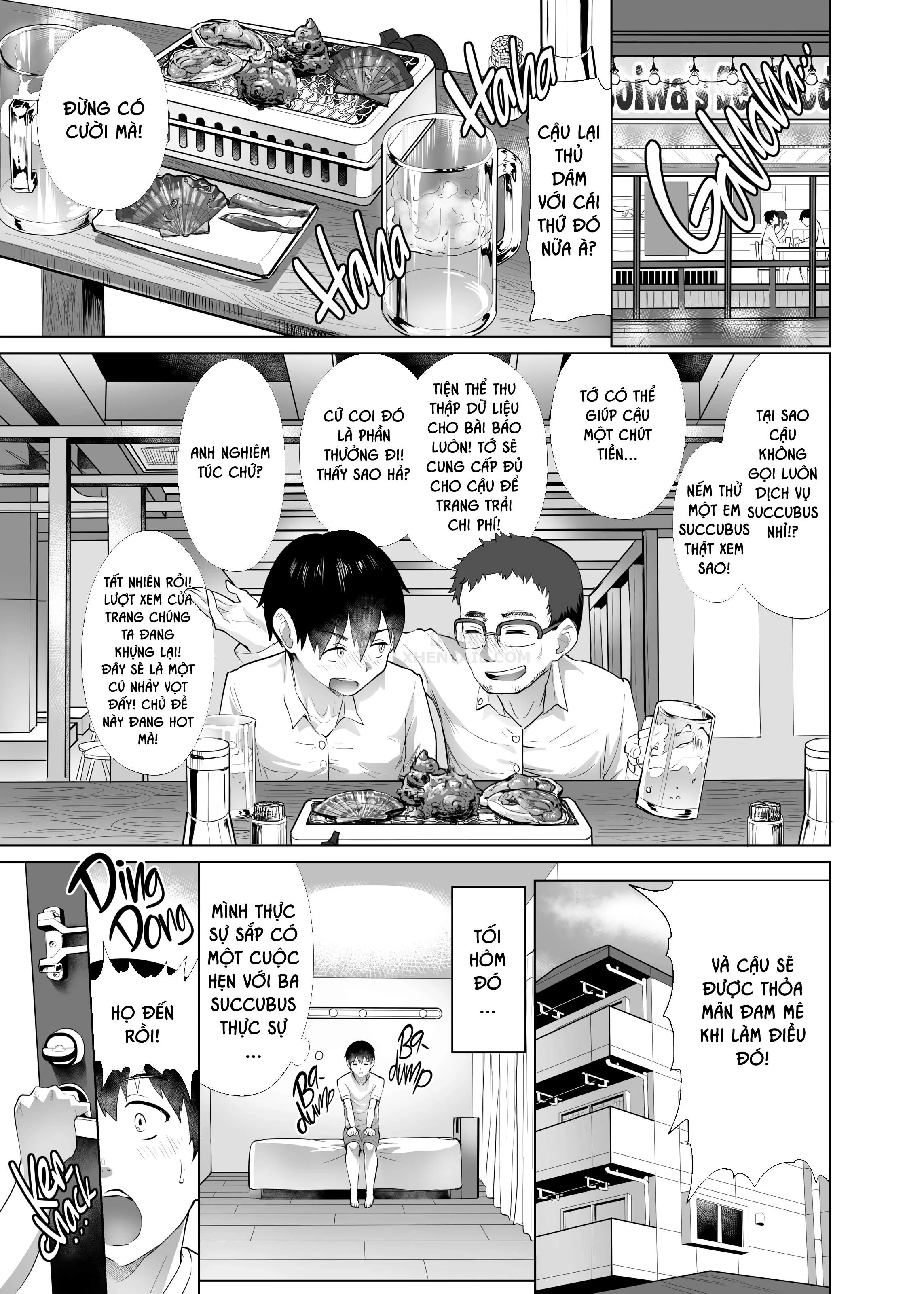 HentaiVN.net - Ảnh 7 - Succubus☆Delivery!! - Chap 2 - My Report on the Time I Was Devoured by Three Succubi