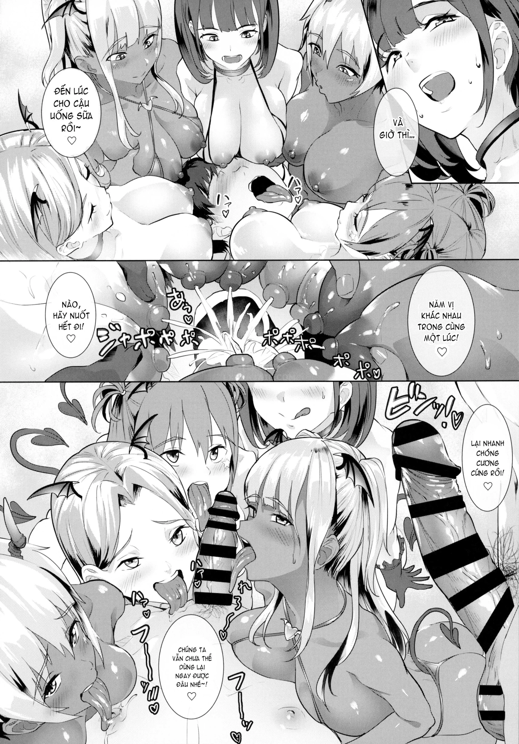 HentaiVN.net - Ảnh 27 - Succubus☆Delivery!! - Chap 3 - A Report On Being Milked In A Reverse-Delivery By A Succubus Harem