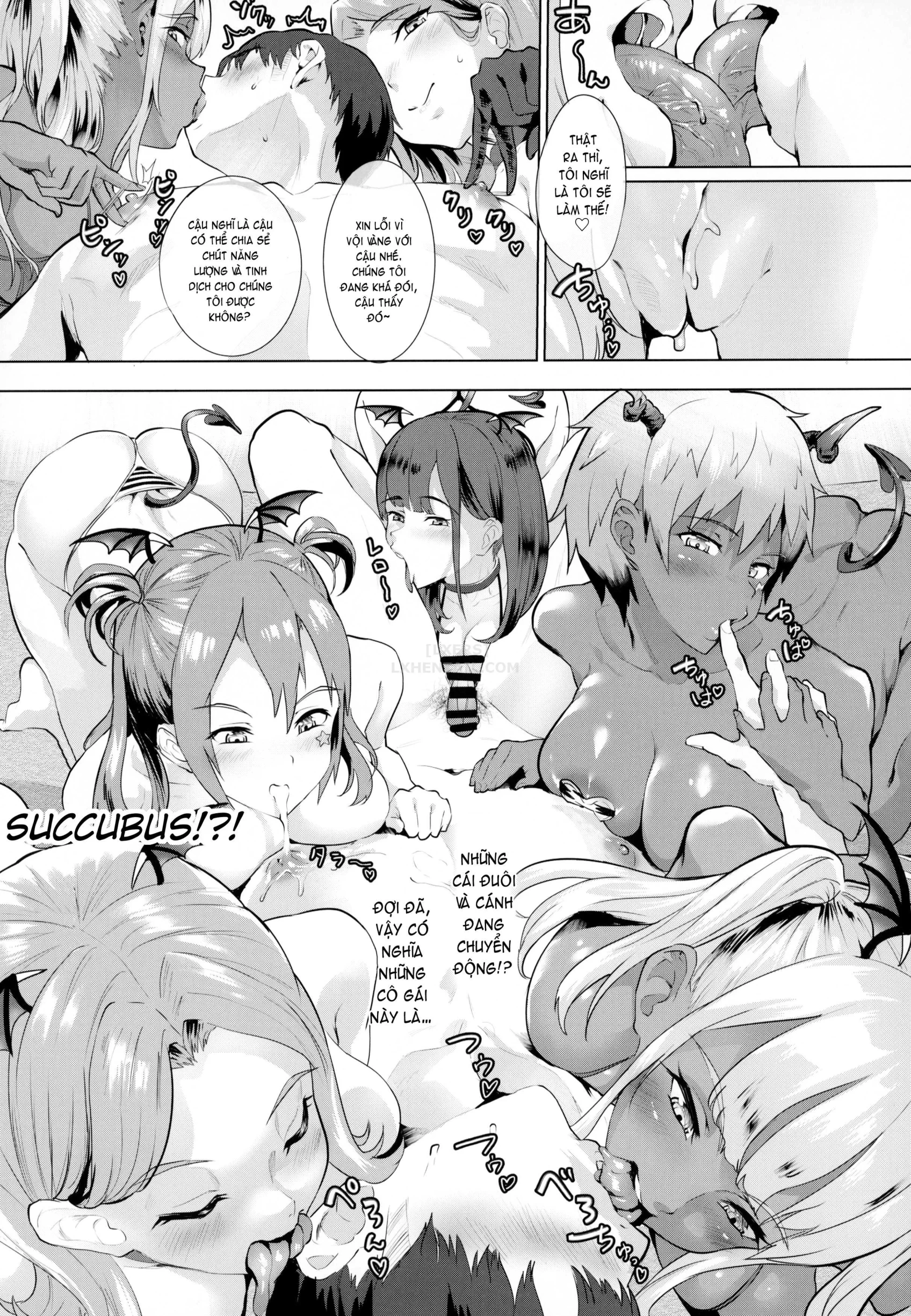 HentaiVN.net - Ảnh 9 - Succubus☆Delivery!! - Chap 3 - A Report On Being Milked In A Reverse-Delivery By A Succubus Harem