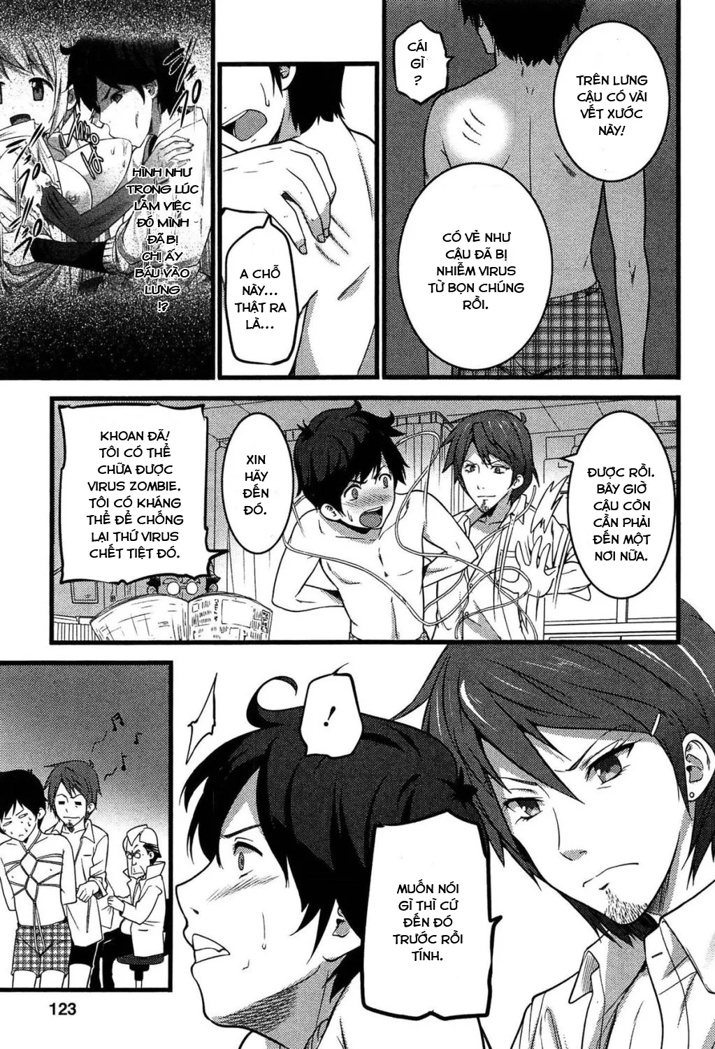 HentaiVN.net - Ảnh 5 - Virgin Zombie [ばーじんゾンビ] - Chap 7 - Về đồn :v