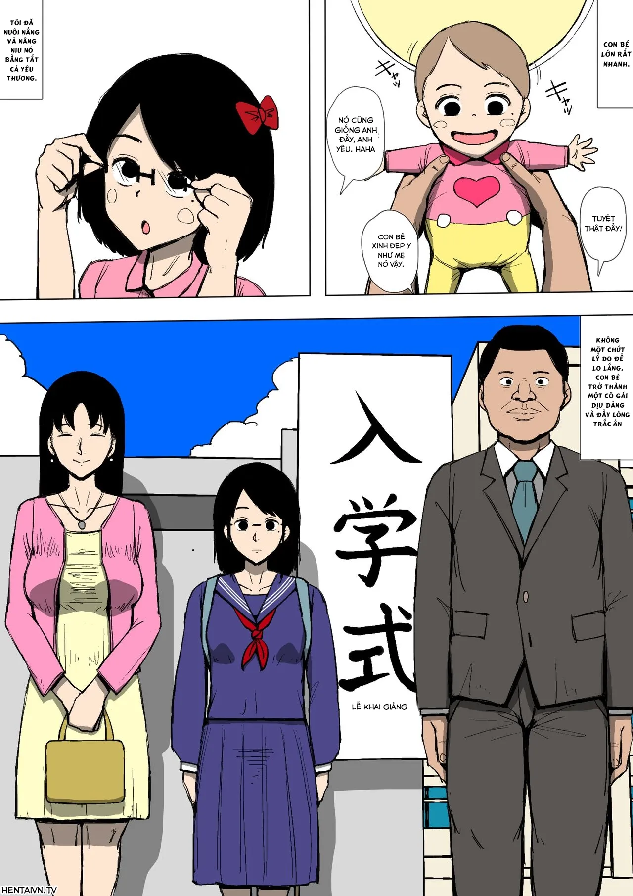 HentaiVN.net - Ảnh 4 - Con gái tôi trở nên sa đọa bởi một thằng khốn nạn [My Daughter was Corrupted by a Delinquent] - Oneshot