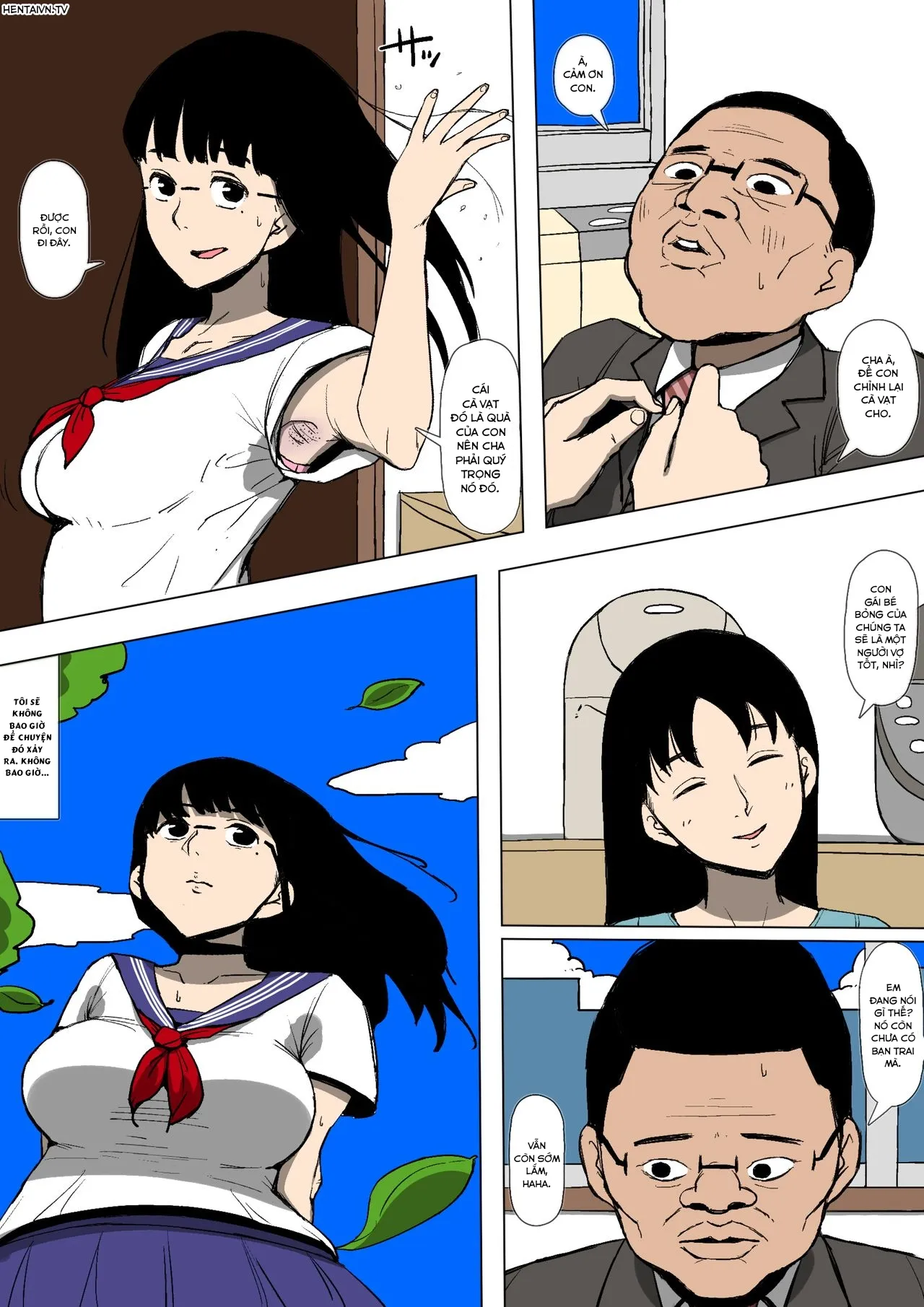 HentaiVN.net - Ảnh 5 - Con gái tôi trở nên sa đọa bởi một thằng khốn nạn [My Daughter was Corrupted by a Delinquent] - Oneshot