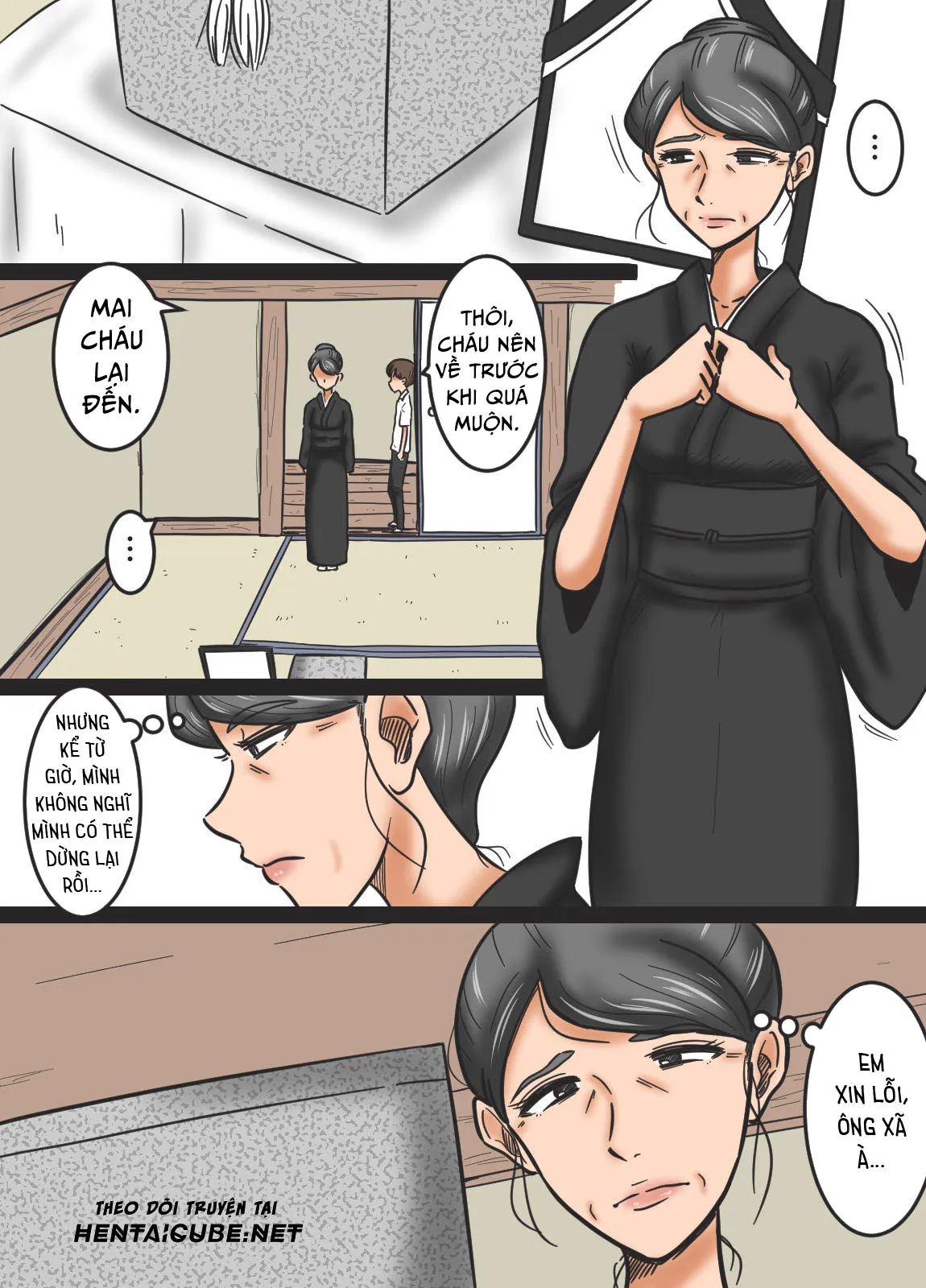 HentaiVN.net - Ảnh 30 - Miboujin To Mago [Widow And Grandson; Miboujin To Mago | Widow And Grandson] - Oneshot [Full Màu]