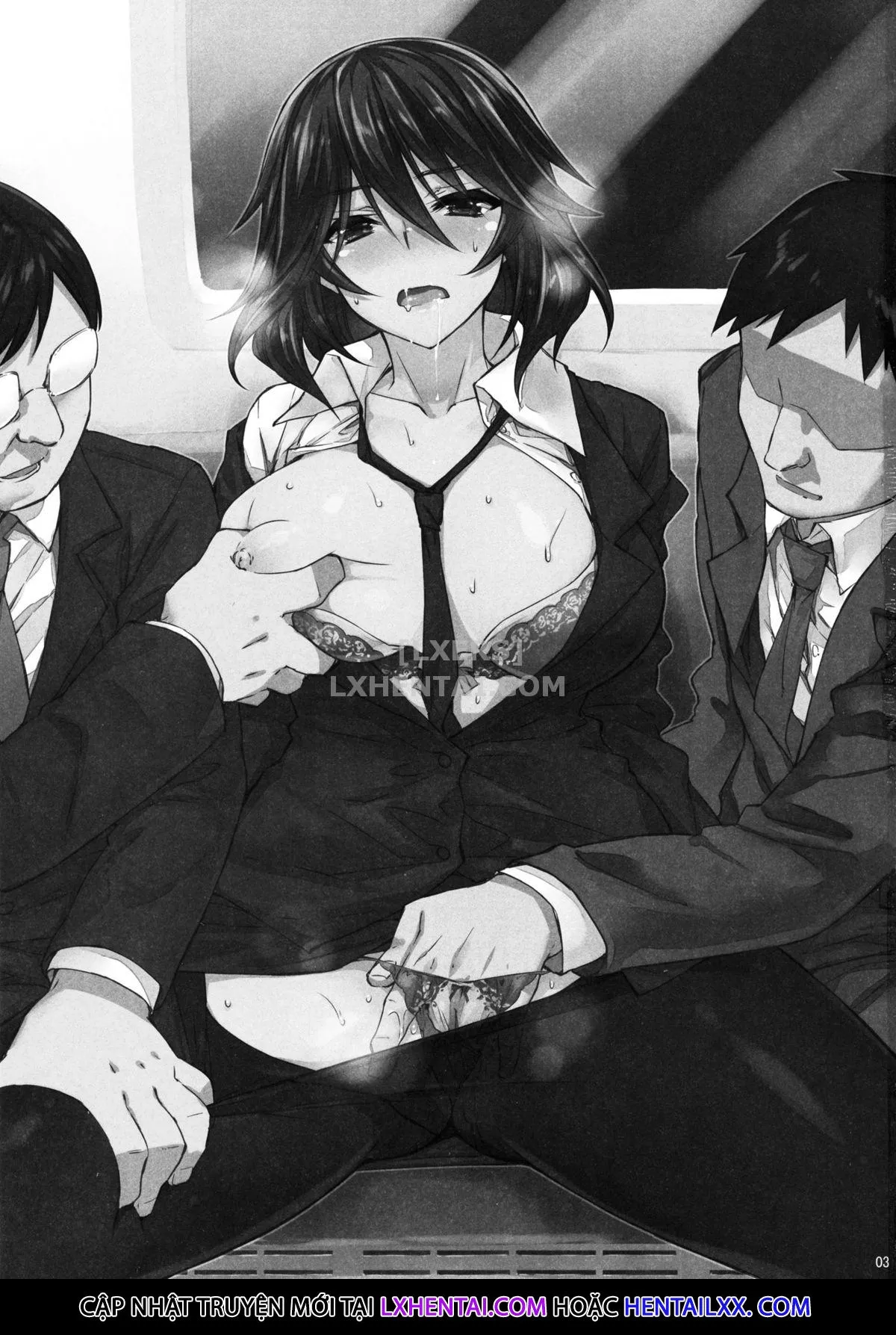 HentaiVN.net - Ảnh 3 - Last Train x Dead Drunk x Big Sis Chifuyu [終電×泥酔×千冬姉] - Oneshot