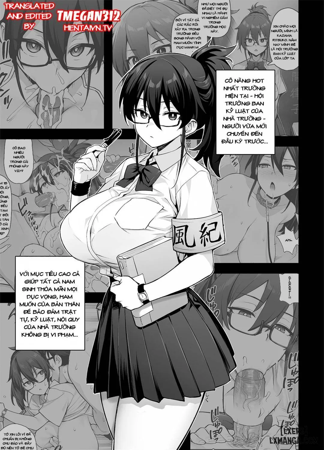 HentaiVN.net - Ảnh 8 - Atarashii Fuuki Iinchou wa Mune ga Ookii to Iu Uwasa ga Aru 2 - Oneshot