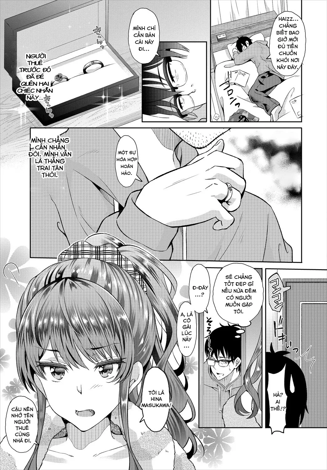 HentaiVN.net - Ảnh 5 - Tôi lập harem bằng chiếc nhẫn ma thuật! [I, a gloomy person, used a magical item to create my own harem in the shared house] - Chap 1
