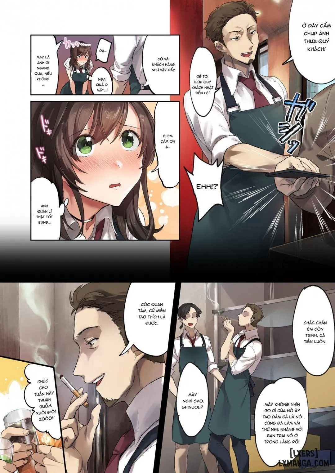 HentaiVN.net - Ảnh 5 - Ngốc ngếch hay ngu ngốc? [Hajimete no Gakusei Beit Shinjiteita Tenchou ni Datsu Shojo Sareta Tokai o Shiranai Gakusei] - Oneshot