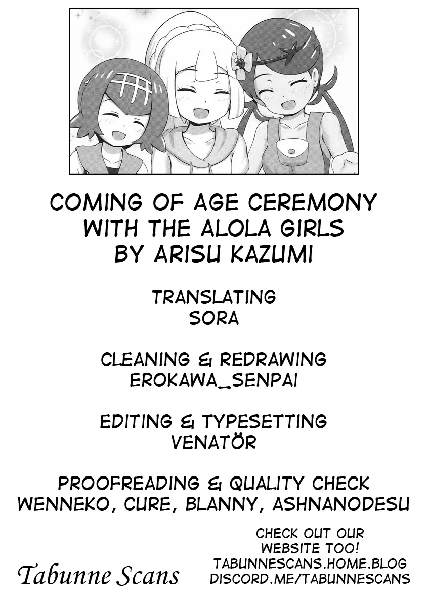 HentaiVN.net - Ảnh 22 - Alola Girls to Fude Oroshi no Gi, Mao-chan to Onsen Ryokou ni Iku Hon - Chap 1: Coming Of Age Ceremony with the Alola Girls