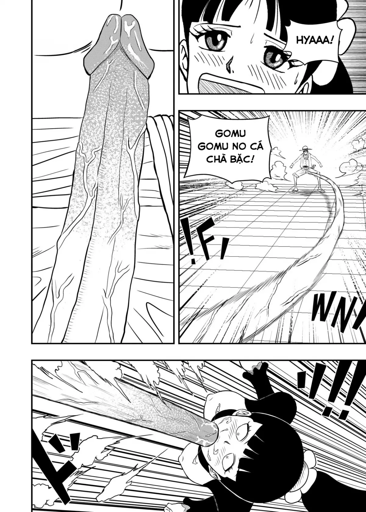 HentaiVN.net - Ảnh 5 - Địt thầm con gái, được nhầm 2 mẹ con (One Piece) [Charlotte Flampe x Luffy] - Oneshot