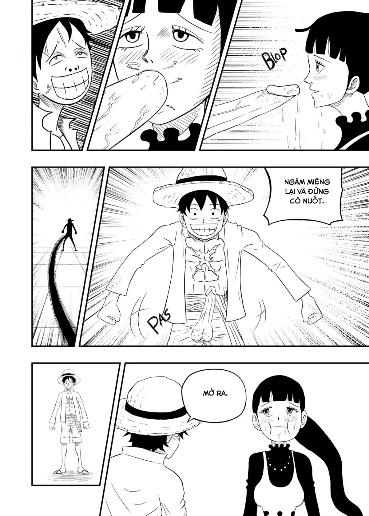 HentaiVN.net - Ảnh 7 - Địt thầm con gái, được nhầm 2 mẹ con (One Piece) [Charlotte Flampe x Luffy] - Oneshot