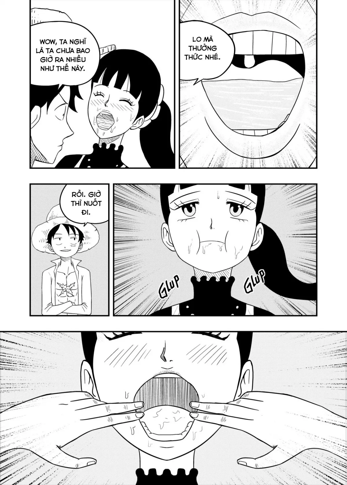 HentaiVN.net - Ảnh 8 - Địt thầm con gái, được nhầm 2 mẹ con (One Piece) [Charlotte Flampe x Luffy] - Oneshot