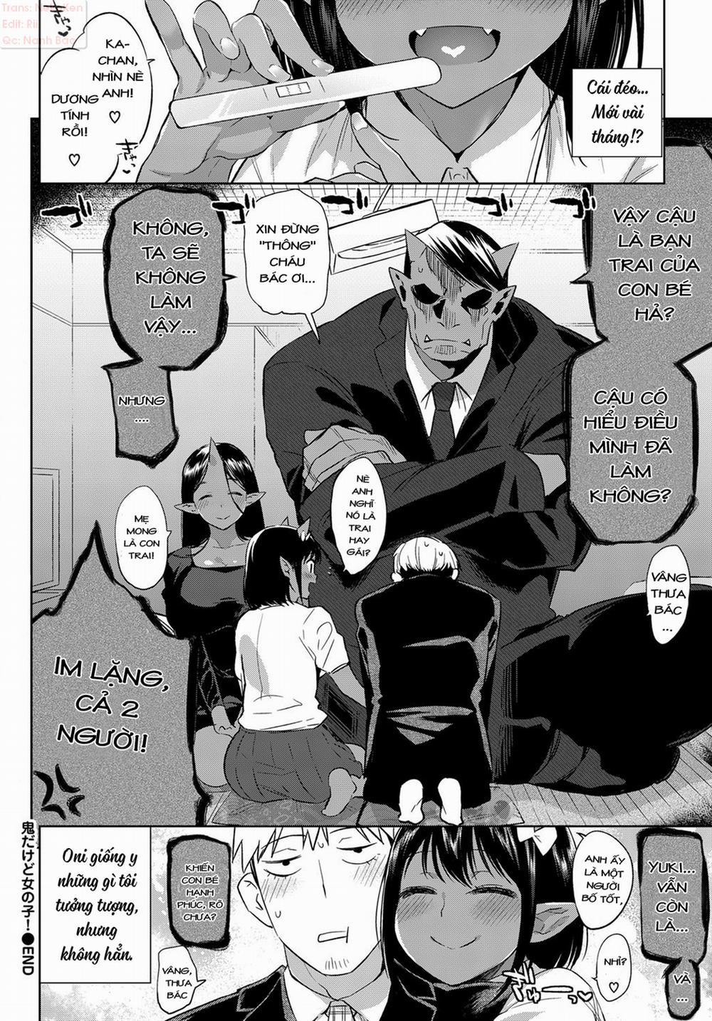 HentaiVN.net - Ảnh 23 - Oni và ông chú hút nhiều thuốc [Oni Dakedo Onnanoko!; I'm A Oni, But Girl!] - Oneshot