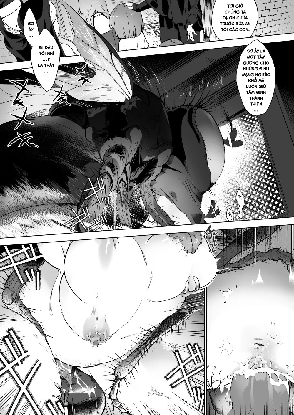 HentaiVN.net - Ảnh 10 - Tình Yêu Của Em Dành Cho Chúa! [受胎告恥] - Oneshot
