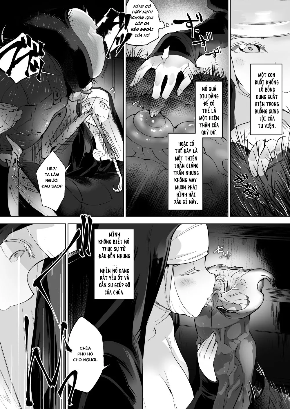 HentaiVN.net - Ảnh 3 - Tình Yêu Của Em Dành Cho Chúa! [受胎告恥] - Oneshot