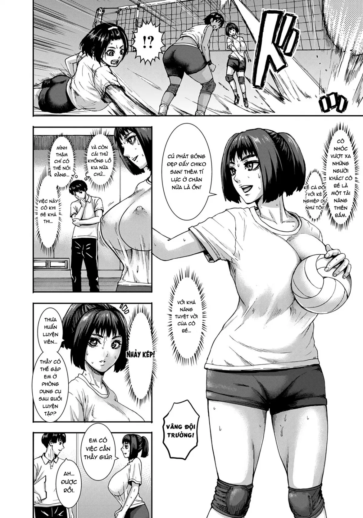 HentaiVN.net - Ảnh 9 - Học viện dành cho những nàng vếu bự [Chounyuu Gakuen; Academy For Huge Breasts] - Chap 1: Địt em đội trưởng tài năng