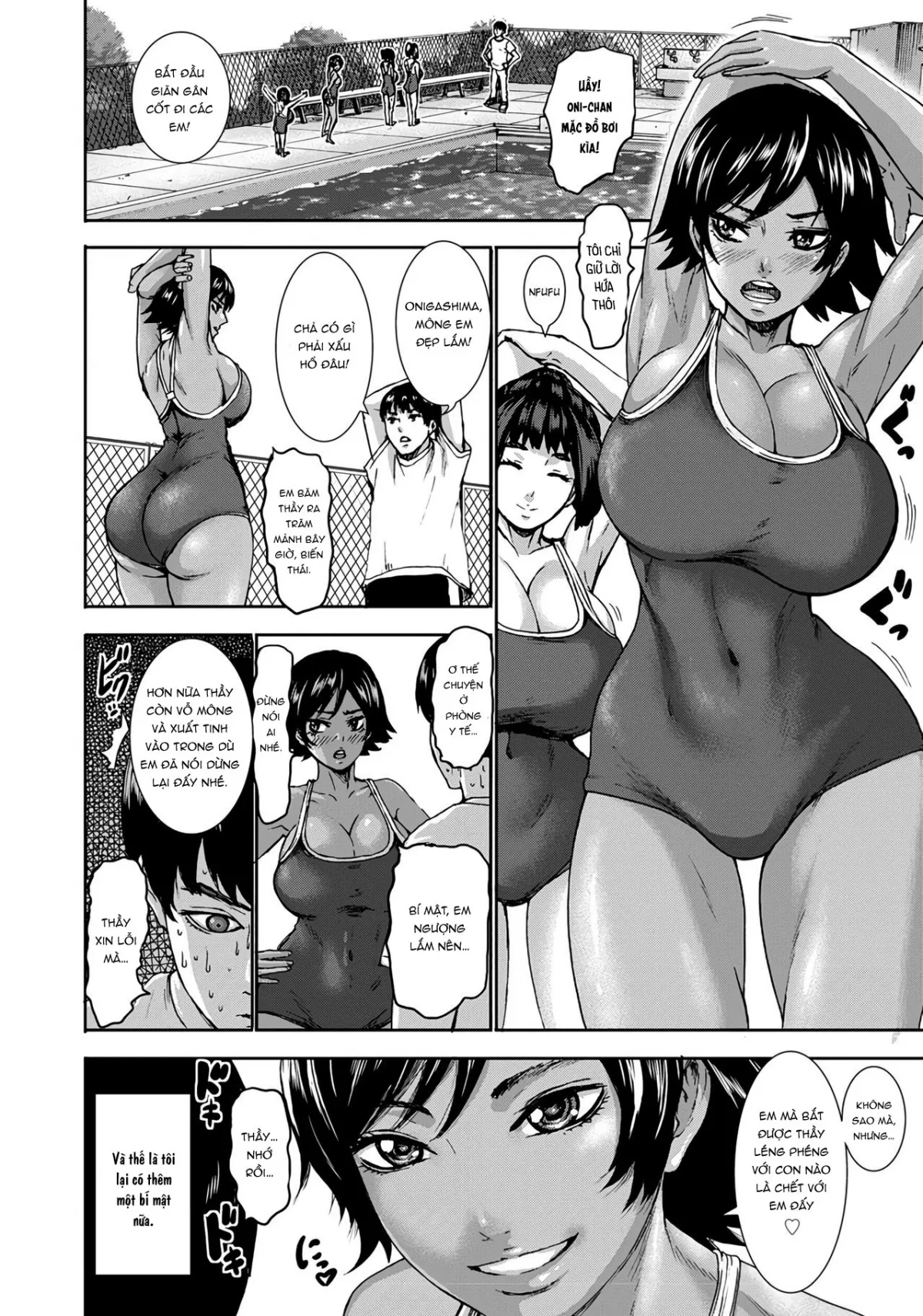 HentaiVN.net - Ảnh 24 - Học viện dành cho những nàng vếu bự [Chounyuu Gakuen; Academy For Huge Breasts] - Chap 2: Địt cô học sinh da rám nắng