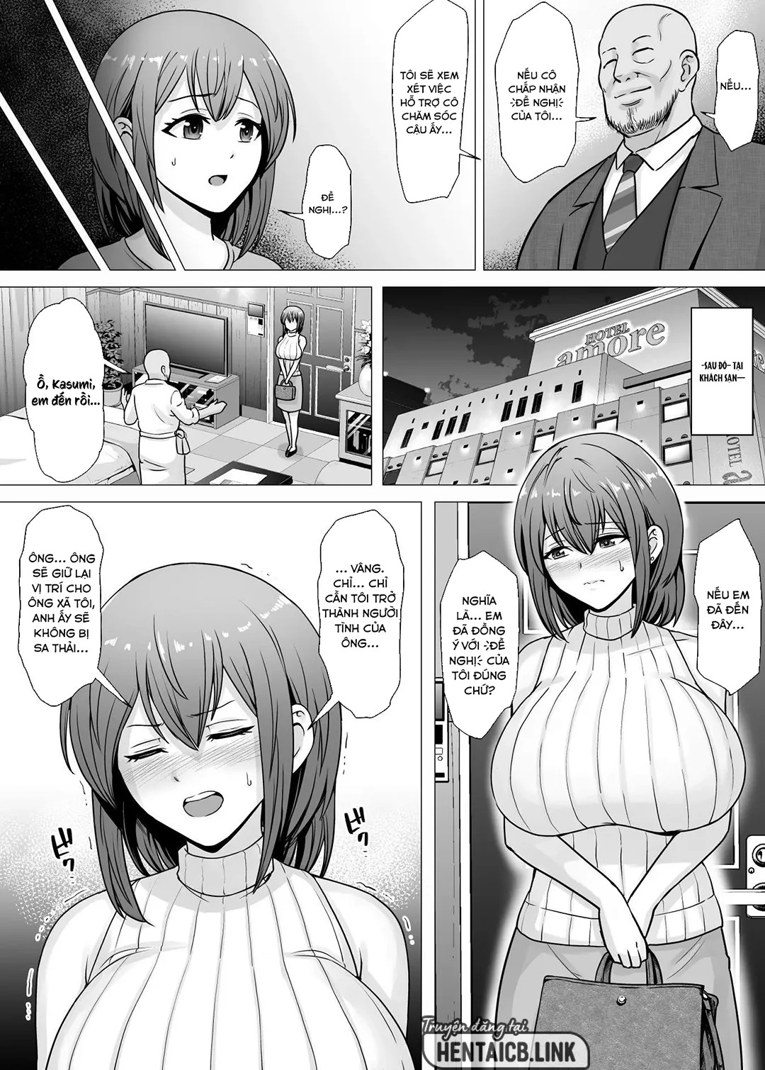 HentaiVN.net - Ảnh 9 - Vợ tôi rơi vào tay chủ tịch tham lam - Ch. 1