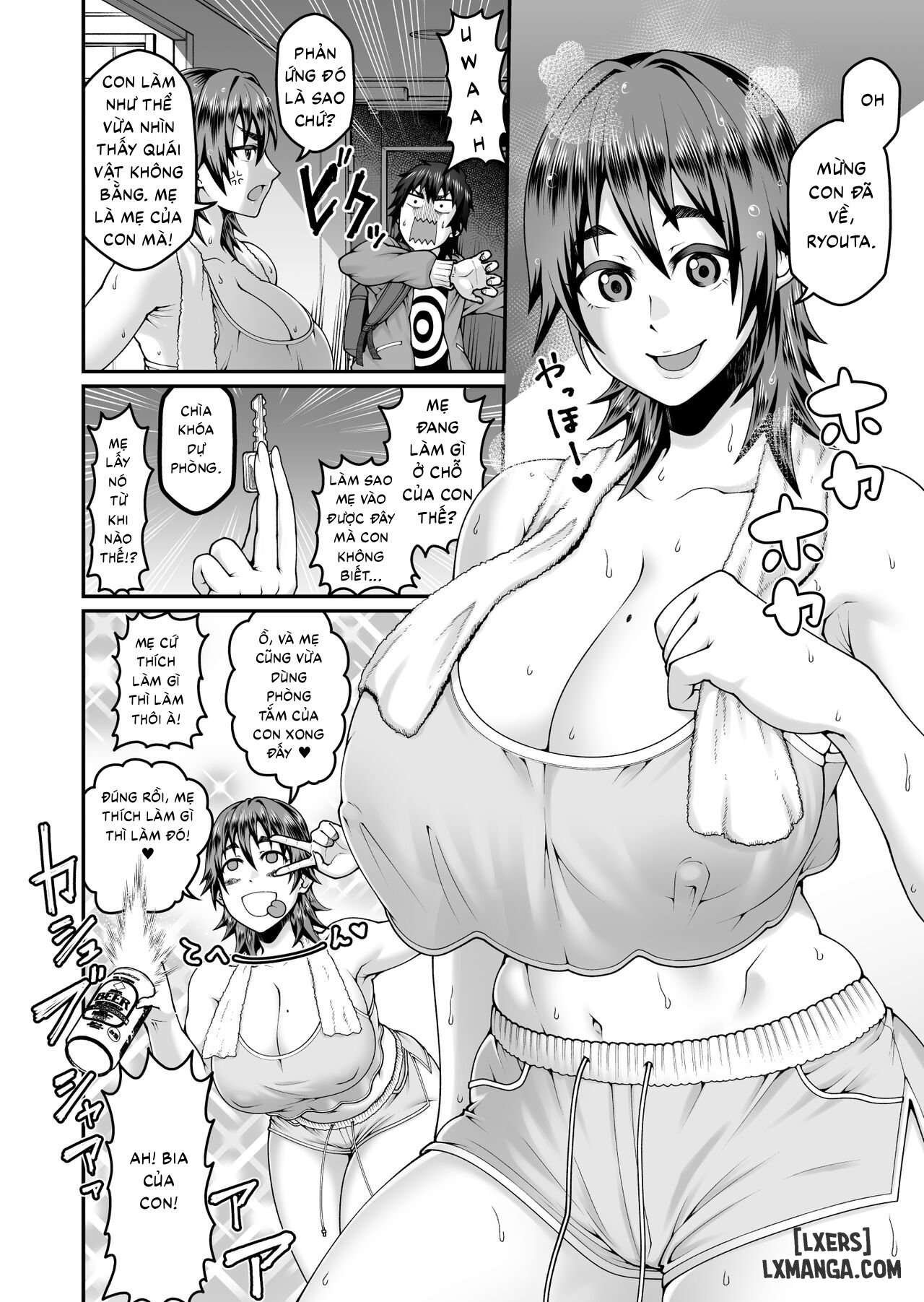 HentaiVN.net - Ảnh 4 - Ore no Kaa-san wa Muboubi de Erosugiru - Oneshot (update xóa 1 trang thừa)