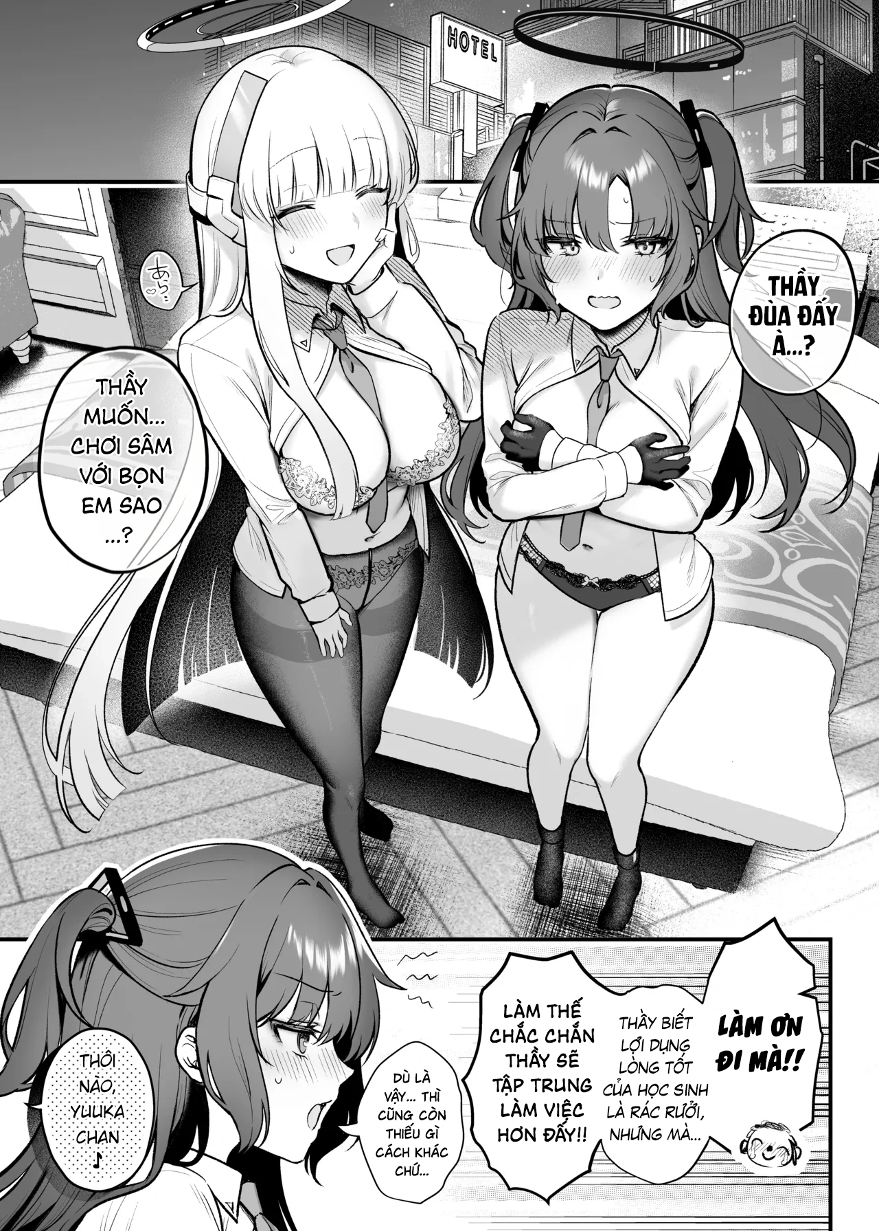 HentaiVN.net - Ảnh 5 - Chơi sâm hết mình cùng Yuuka và Noa! - One shot khô dái