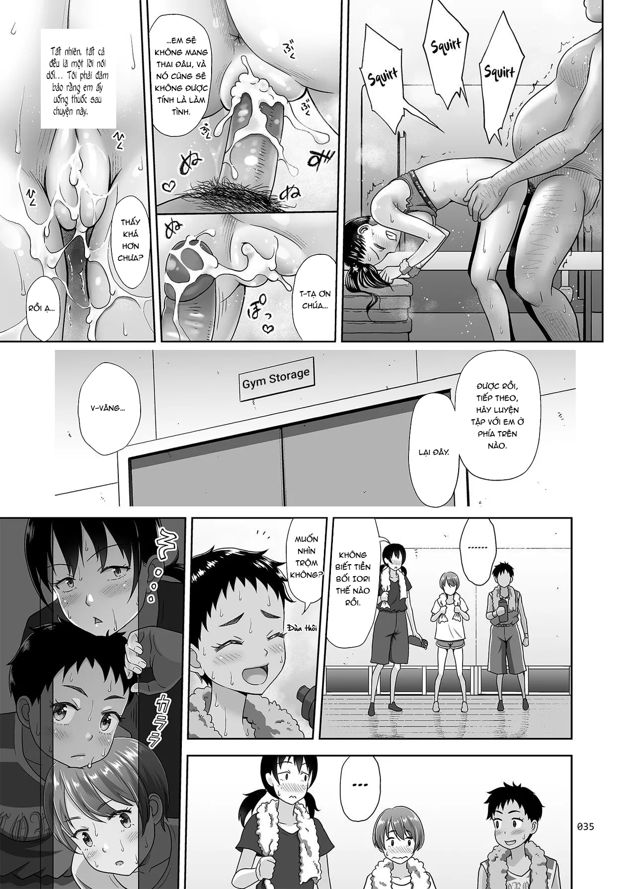HentaiVN.net - Ảnh 34 - Seishidouin no Oshigoto 3 Mushiatsui Taiiku Souko de Iron na Renshuu o Shitemitara Asedaku ni Natta - Oneshot