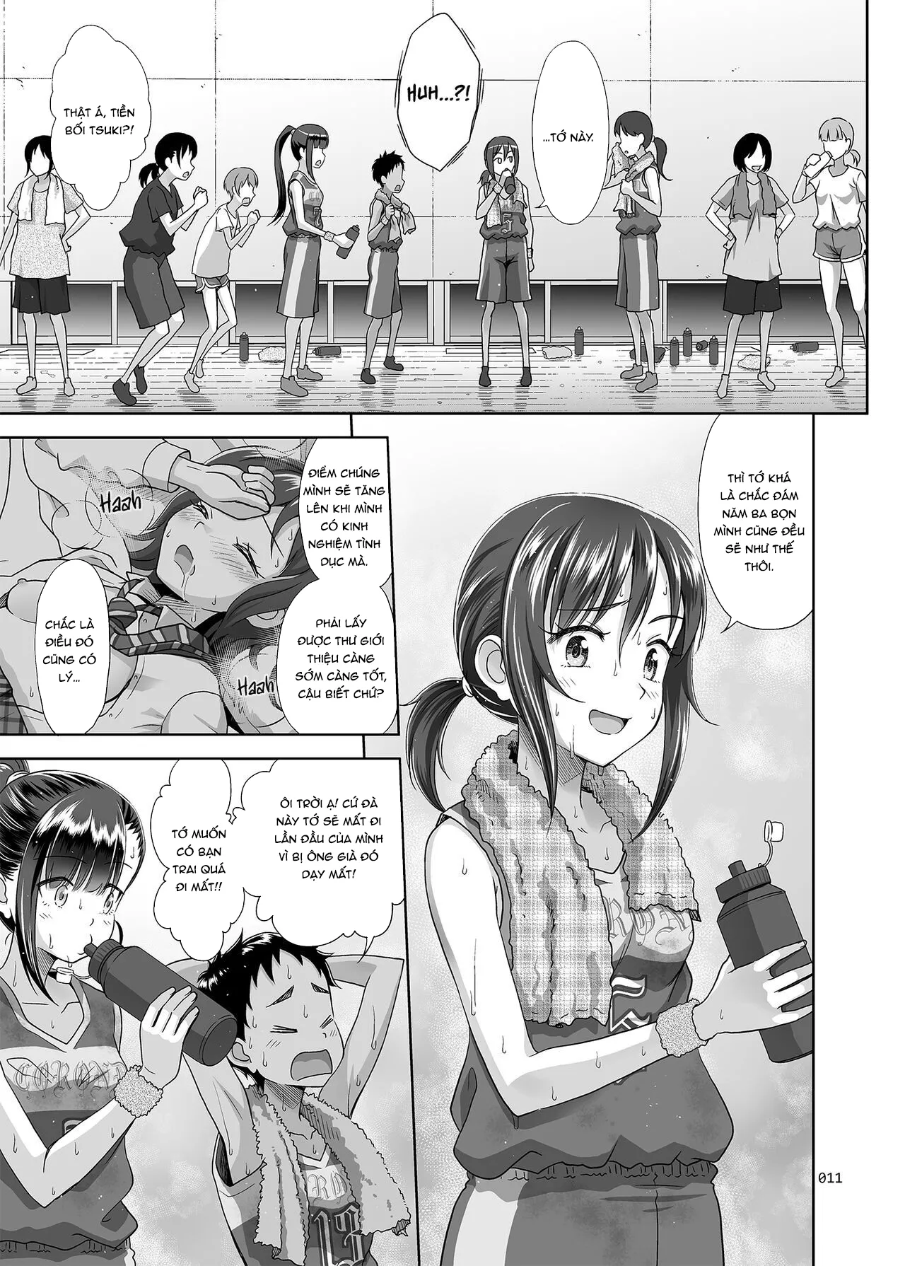 HentaiVN.net - Ảnh 10 - Seishidouin no Oshigoto 3 Mushiatsui Taiiku Souko de Iron na Renshuu o Shitemitara Asedaku ni Natta - Oneshot