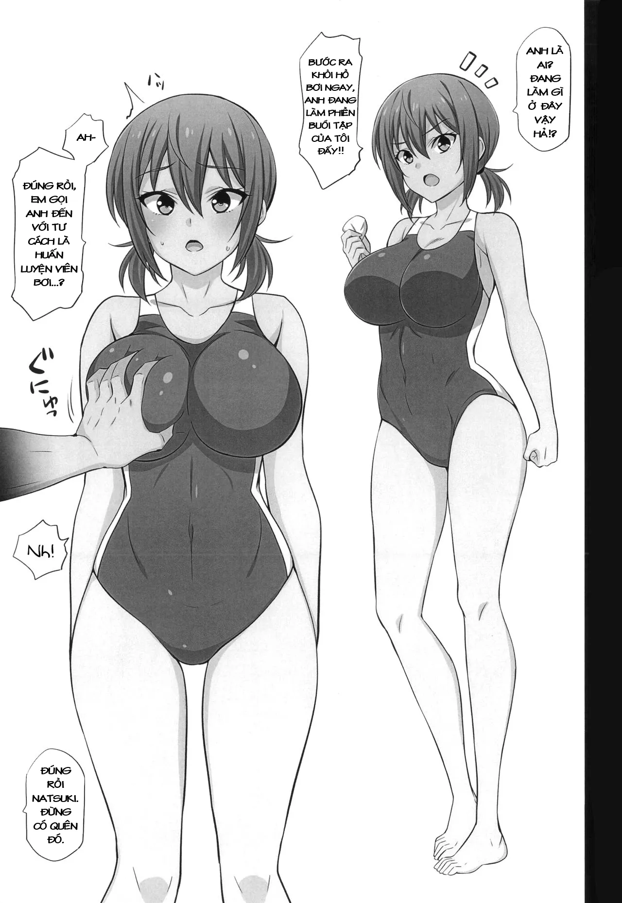 HentaiVN.net - Ảnh 3 - Ta! Thôi miên ức vạn thiếu nữ dú bự! [Otegaru Saimin; Simple Hypnotism;] - Chap 2: Đến bể bơi săn gái thôi~