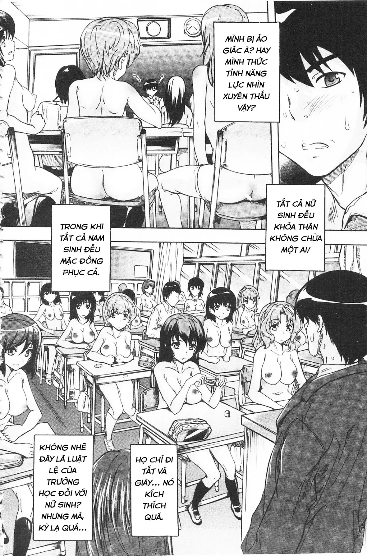 HentaiVN.net - Ảnh 9 - Saimin! Zenra Gakuen [Hypnotism! Nude Girls School] - Chap 1.1