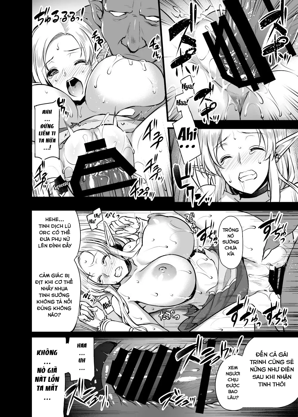 HentaiVN.net - Ảnh 14 - Elf no Okaa-san ~Giri no Musuko no Me no Mae de Orc ni Okasarete - Chap 1