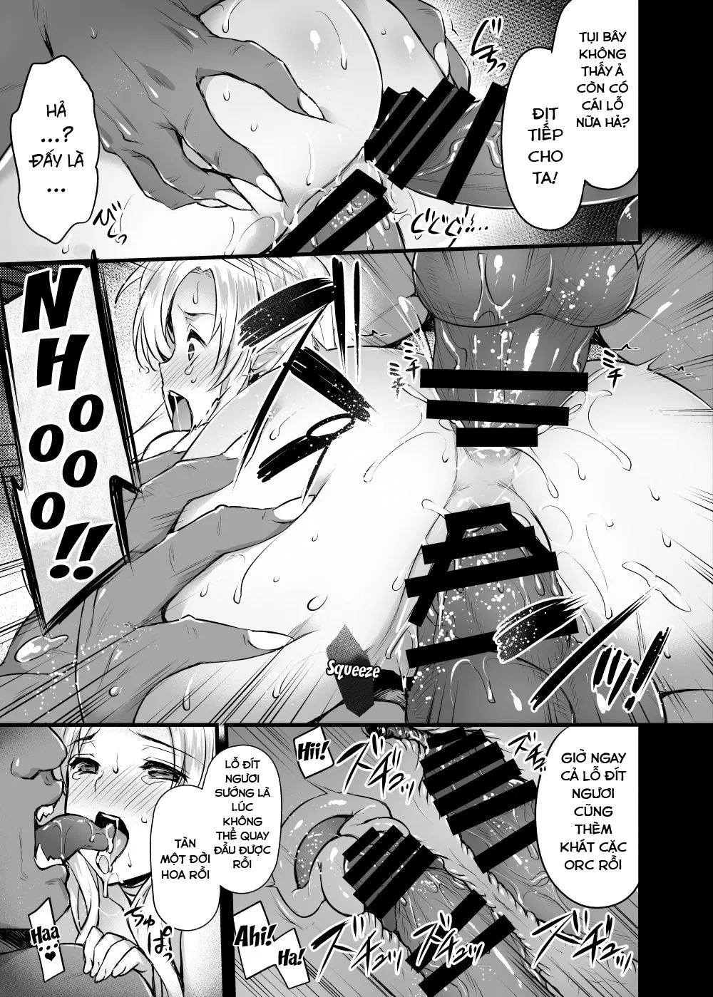 HentaiVN.net - Ảnh 19 - Elf no Okaa-san ~Giri no Musuko no Me no Mae de Orc ni Okasarete - Chap 1